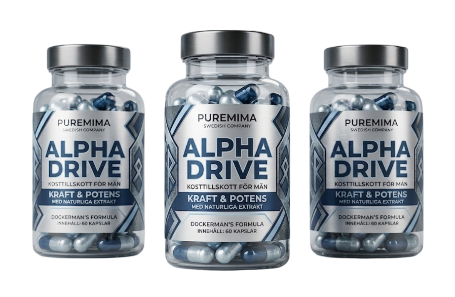 Tre burkar Alpha Drive i rutinpaketet